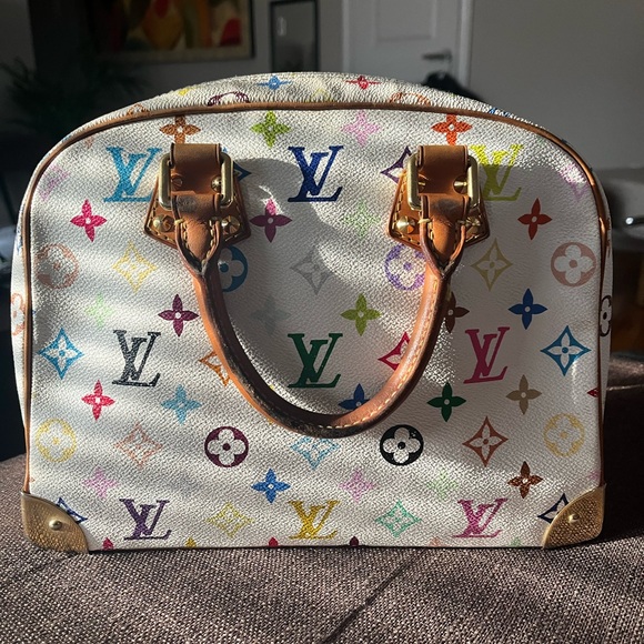 Louis Vuitton Takashi Murakami Multicolor Trouville Satchel - Picture 3 of 16
